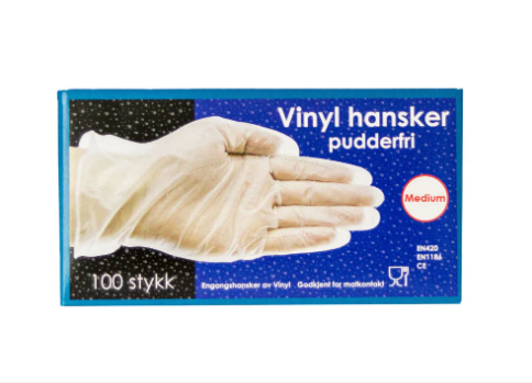 Vinyl engangshansker pk a 100 stk