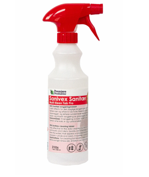 Sanivex Sanitær tom Refill flaske 0,5lt