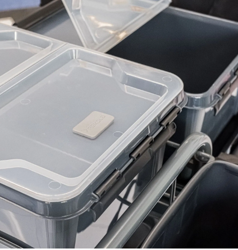 EVA AddOn Oppbevaringsboks 15lt Grå m/lokk. Til rengjøringsvogner