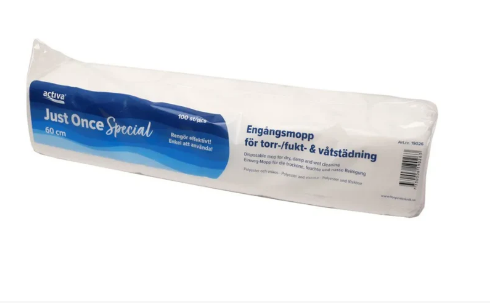 Activa Just Once Wet engangsmopp 60 cm * pk a 100 stk